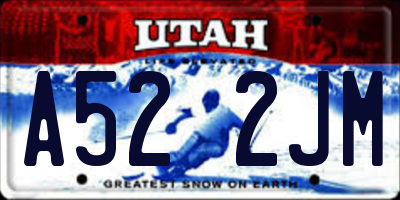 UT license plate A522JM