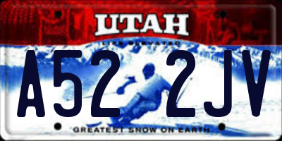 UT license plate A522JV