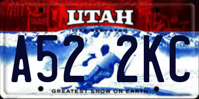 UT license plate A522KC