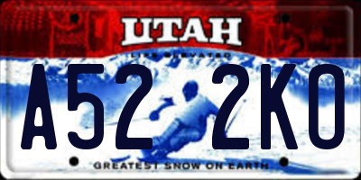 UT license plate A522KO
