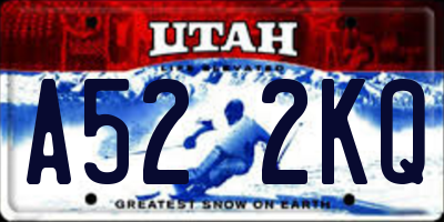 UT license plate A522KQ
