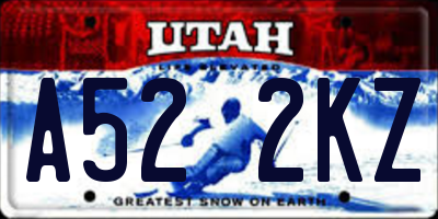 UT license plate A522KZ