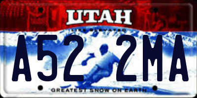 UT license plate A522MA