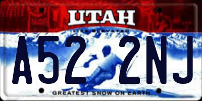 UT license plate A522NJ