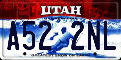 UT license plate A522NL