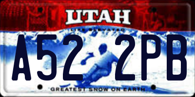 UT license plate A522PB