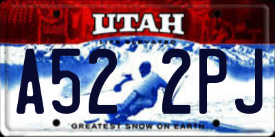 UT license plate A522PJ