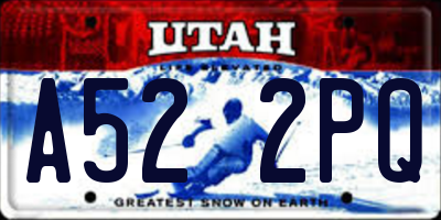 UT license plate A522PQ