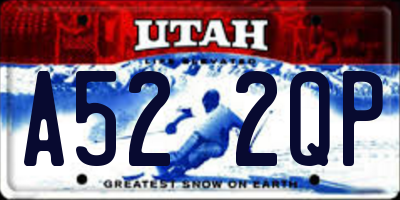 UT license plate A522QP