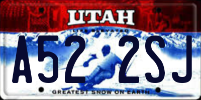 UT license plate A522SJ