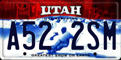 UT license plate A522SM