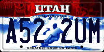 UT license plate A522UM