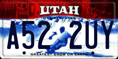 UT license plate A522UY