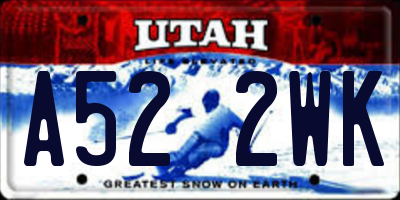 UT license plate A522WK