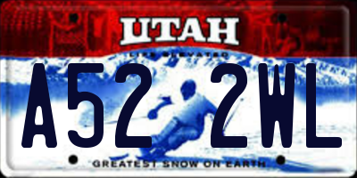 UT license plate A522WL