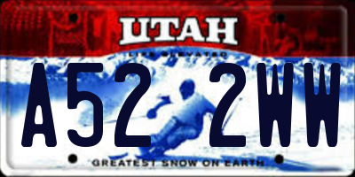 UT license plate A522WW