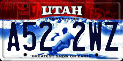 UT license plate A522WZ