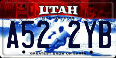 UT license plate A522YB