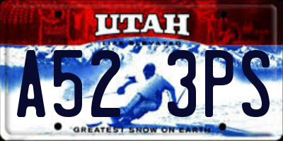 UT license plate A523PS