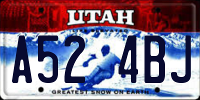 UT license plate A524BJ
