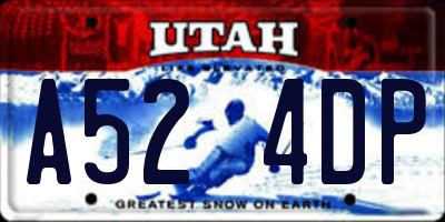 UT license plate A524DP