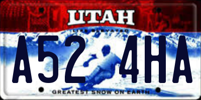 UT license plate A524HA