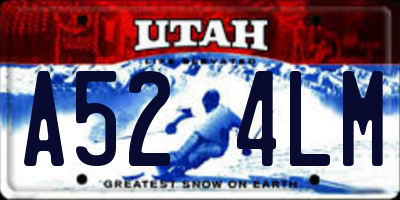 UT license plate A524LM