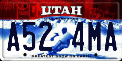 UT license plate A524MA