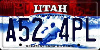UT license plate A524PL