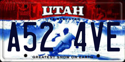UT license plate A524VE