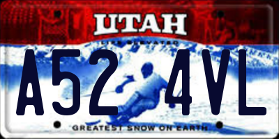 UT license plate A524VL