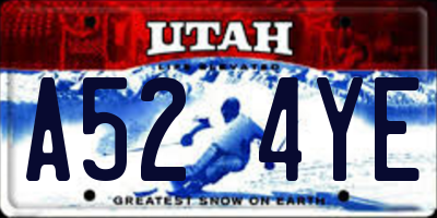 UT license plate A524YE