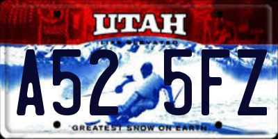 UT license plate A525FZ