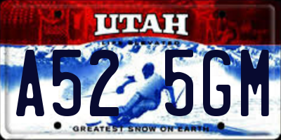 UT license plate A525GM