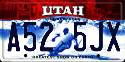 UT license plate A525JX
