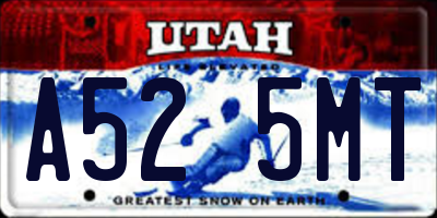 UT license plate A525MT