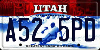 UT license plate A525PD