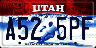 UT license plate A525PF