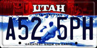 UT license plate A525PH