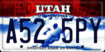 UT license plate A525PY