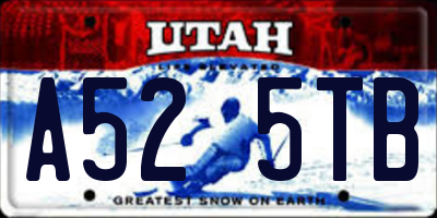 UT license plate A525TB