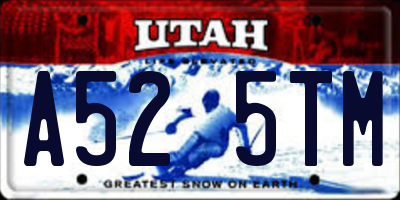 UT license plate A525TM