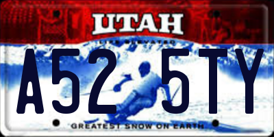 UT license plate A525TY