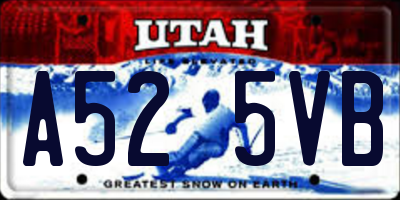 UT license plate A525VB
