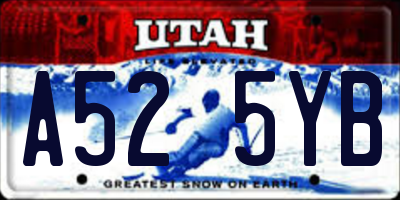 UT license plate A525YB