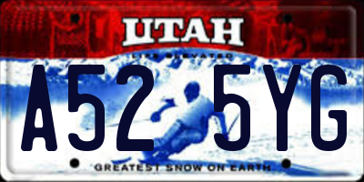 UT license plate A525YG