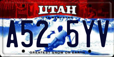 UT license plate A525YV