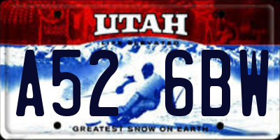 UT license plate A526BW