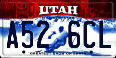 UT license plate A526CL