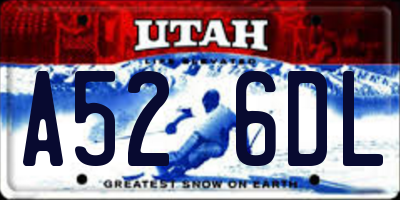 UT license plate A526DL